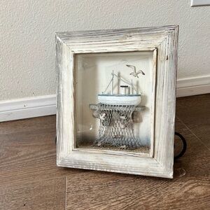 Rustic White Nautical Shadow Box Frame 9.5/11 inches